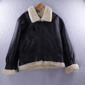 USAF G8 Flight Jacket Sherpa Lined Leather Mens Aviator Bomber XL NWT